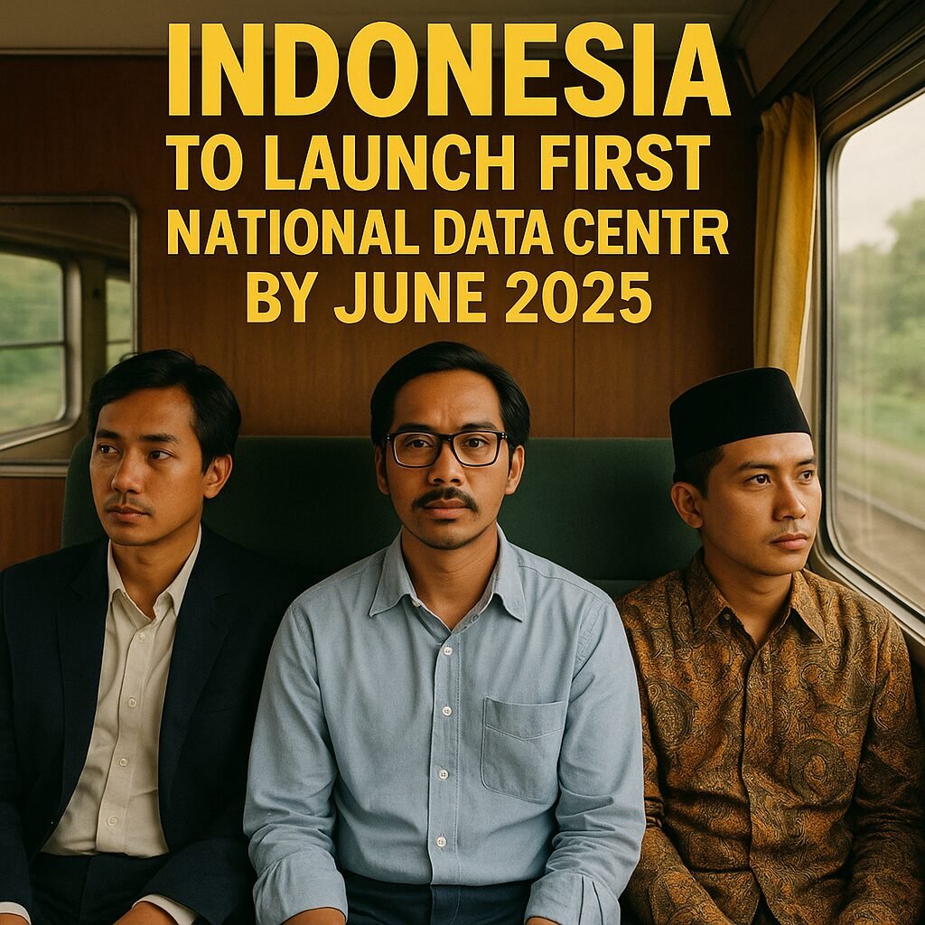 Illustration of Indonesia's upcoming national data center, highlighting digital infrastructure advancements and enhanced data security.