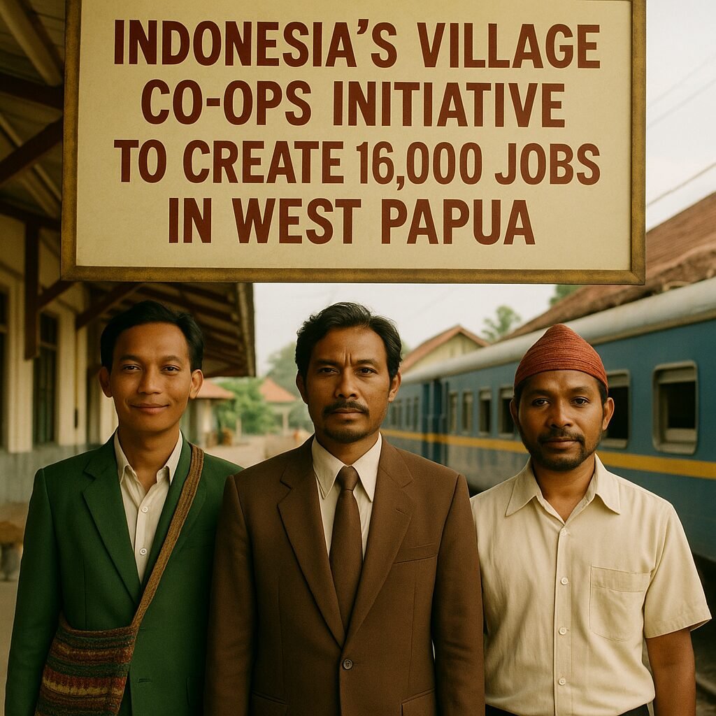 Indonesian officials discuss village co-op plans to create 16,000 jobs in West Papua, boosting regional employment.