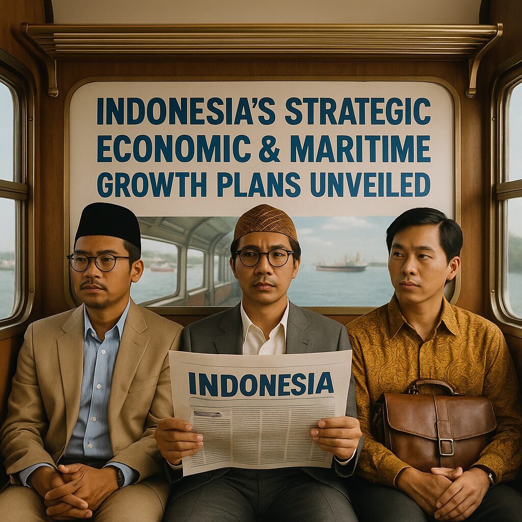 Image of Indonesia's Deputy Minister for Investment, Todotua Pasaribu, discussing economic growth and strategic maritime plans.
