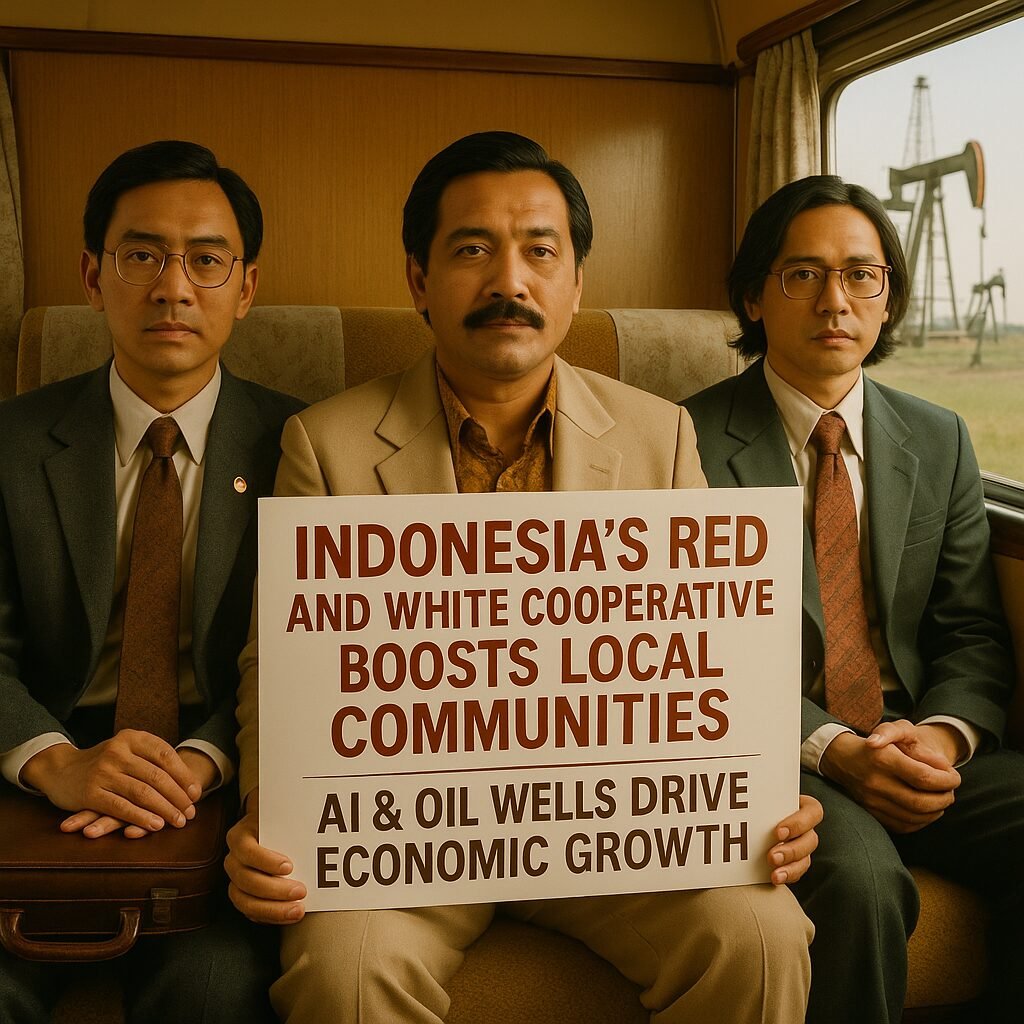 President Prabowo Subianto speaks at the unveiling of new cooperative facilities supporting local farmers in Indonesia.